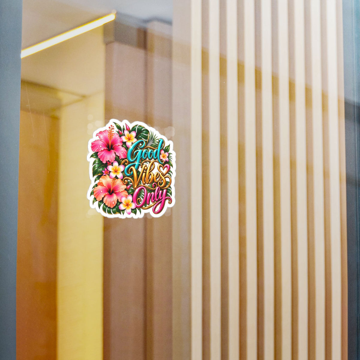Good Vibes Only Floral Sticker – Vinyl Decal