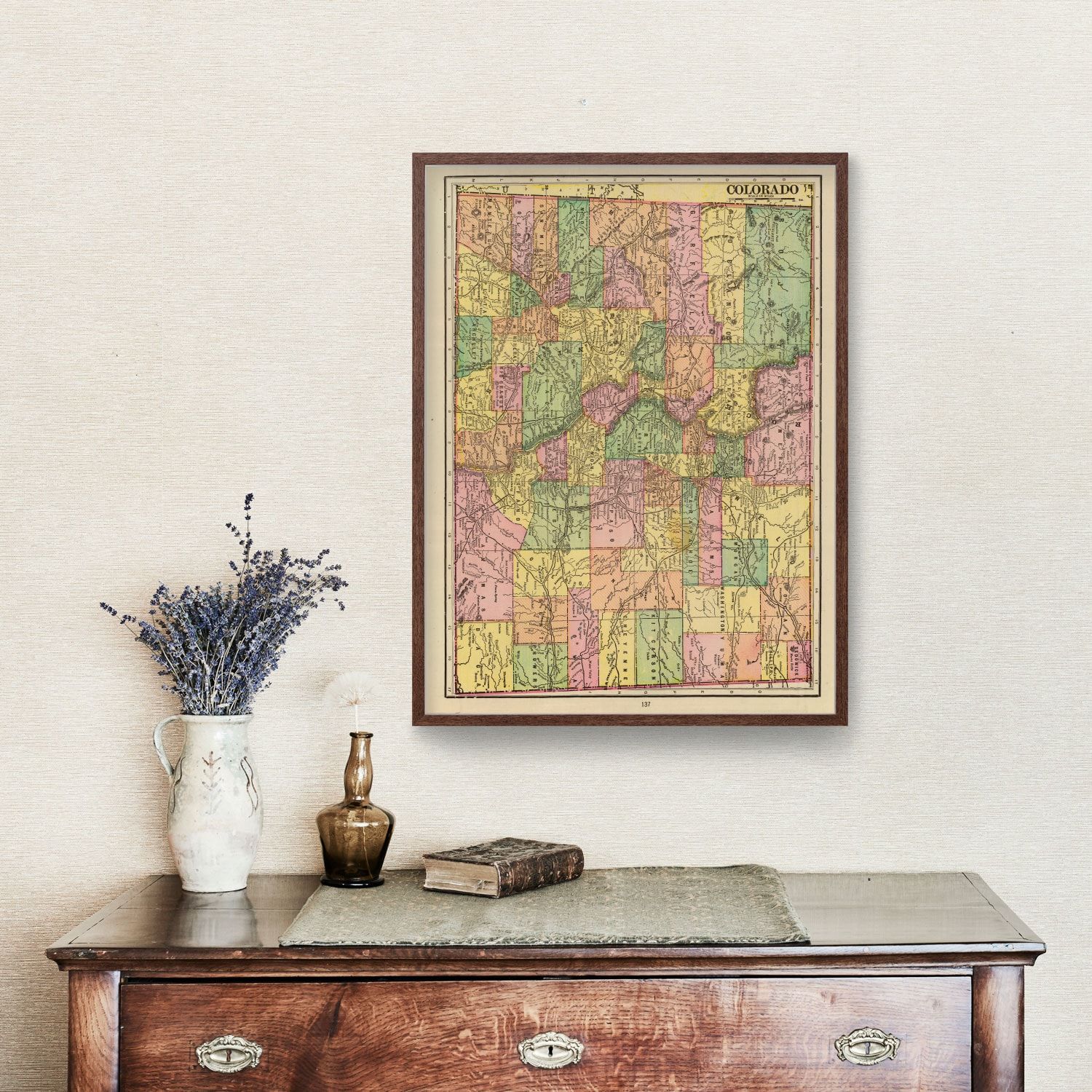 Vintage Map of Colorado 1909