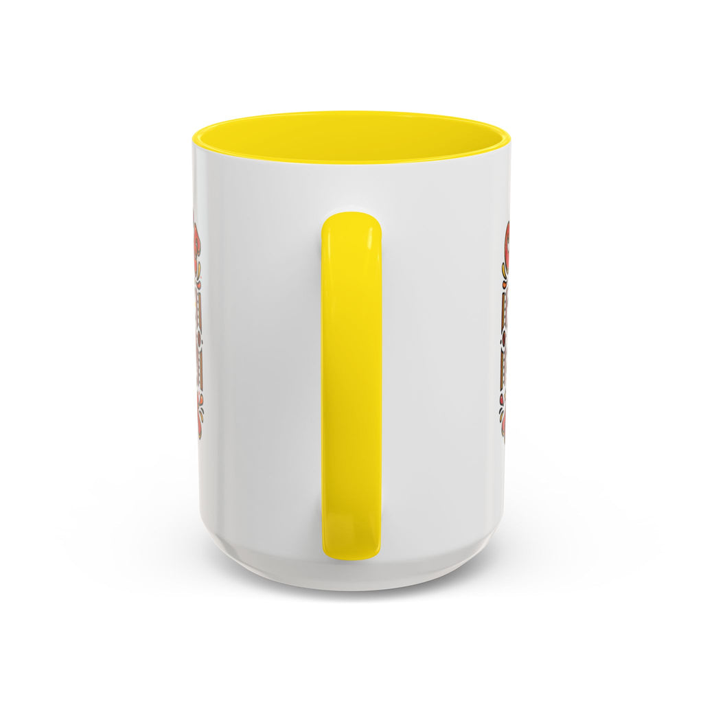 Coffee Addict Accent Mug — "Coffee Power" Retro Coffee Lover Gift (11oz/15oz)