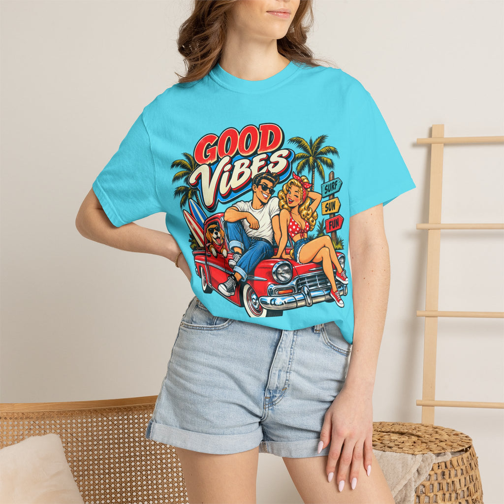 Good Vibes Retro Beach T-Shirt
