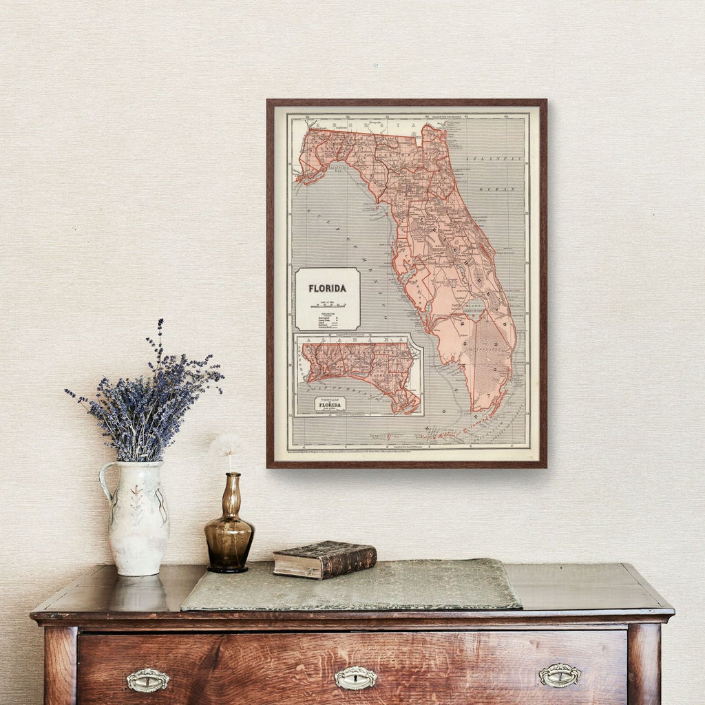 Vintage Map of Florida 1842