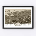 Vintage Map of Hyannis, Massachusetts 1884