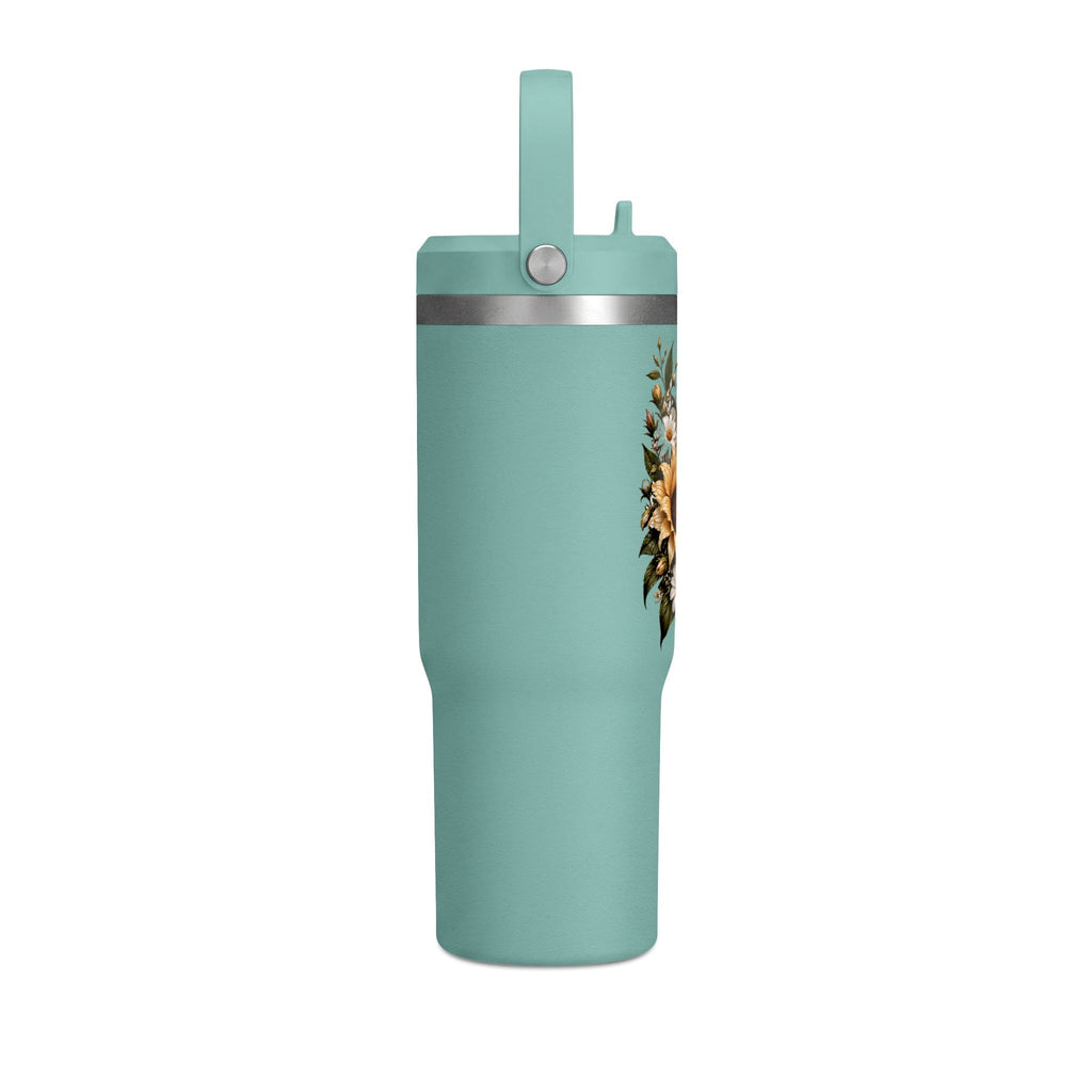 32oz Butterfly and Sunflower Floral Tumbler