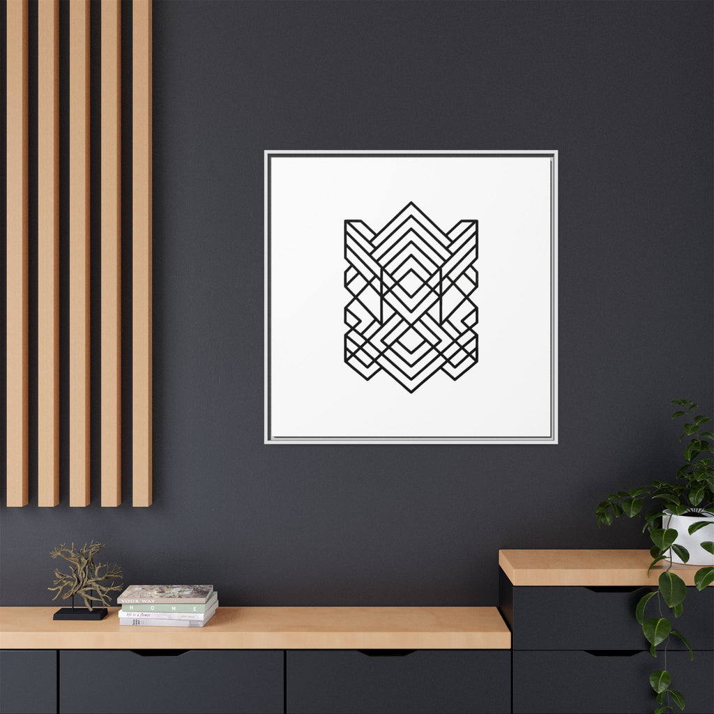 Framed Geometric Art Canvas