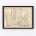 Vintage Map of Detroit, Michigan 1890