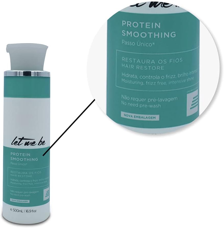 Let Me Be Protein Smoothing & Biorestore Mask. Frizz‑Free Shine Treatment Kit 16.9fl.oz  2 x 500ml