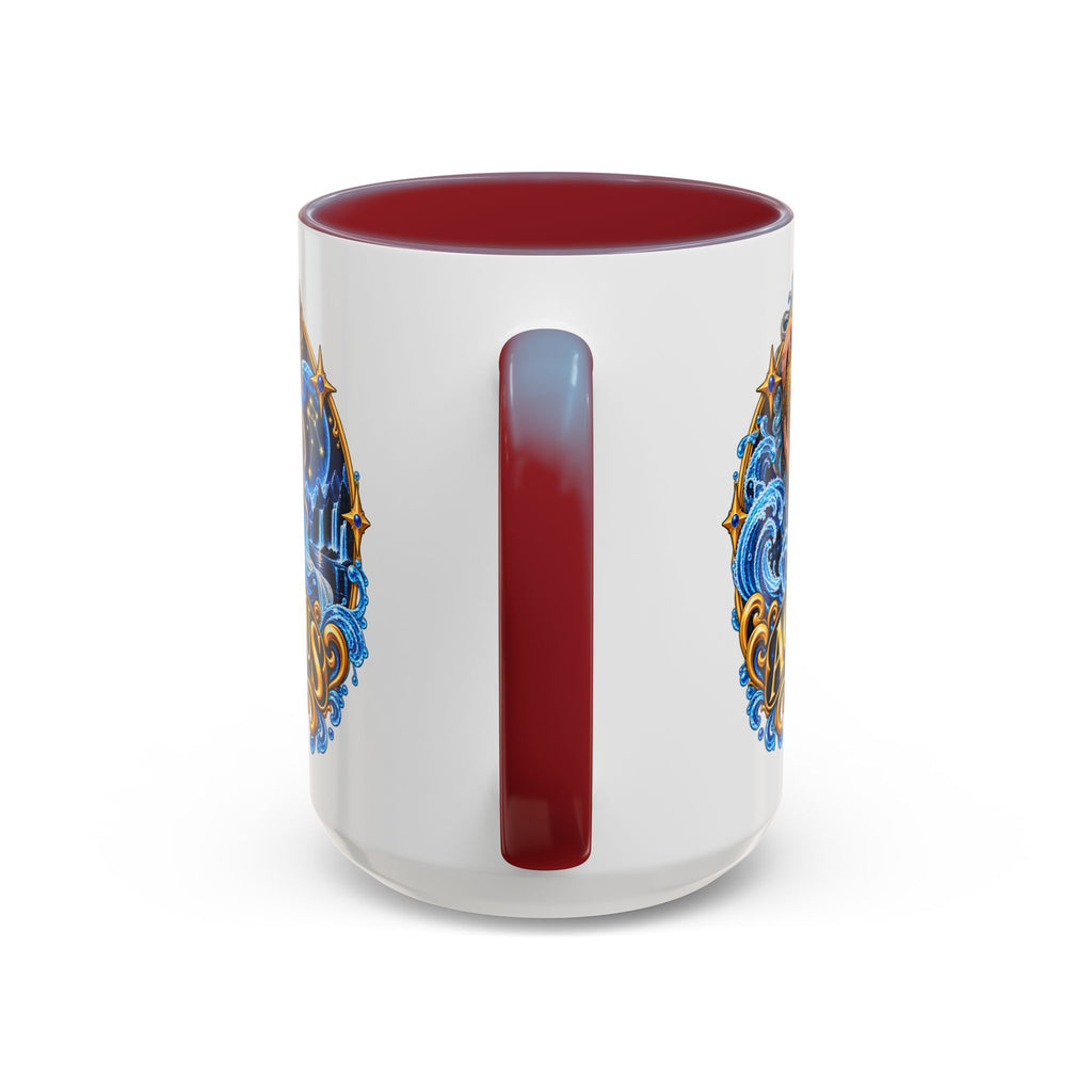 Aquarius Zodiac Coffee Mug — Illustrated Water Bearer Astrology Gift (11/15oz)