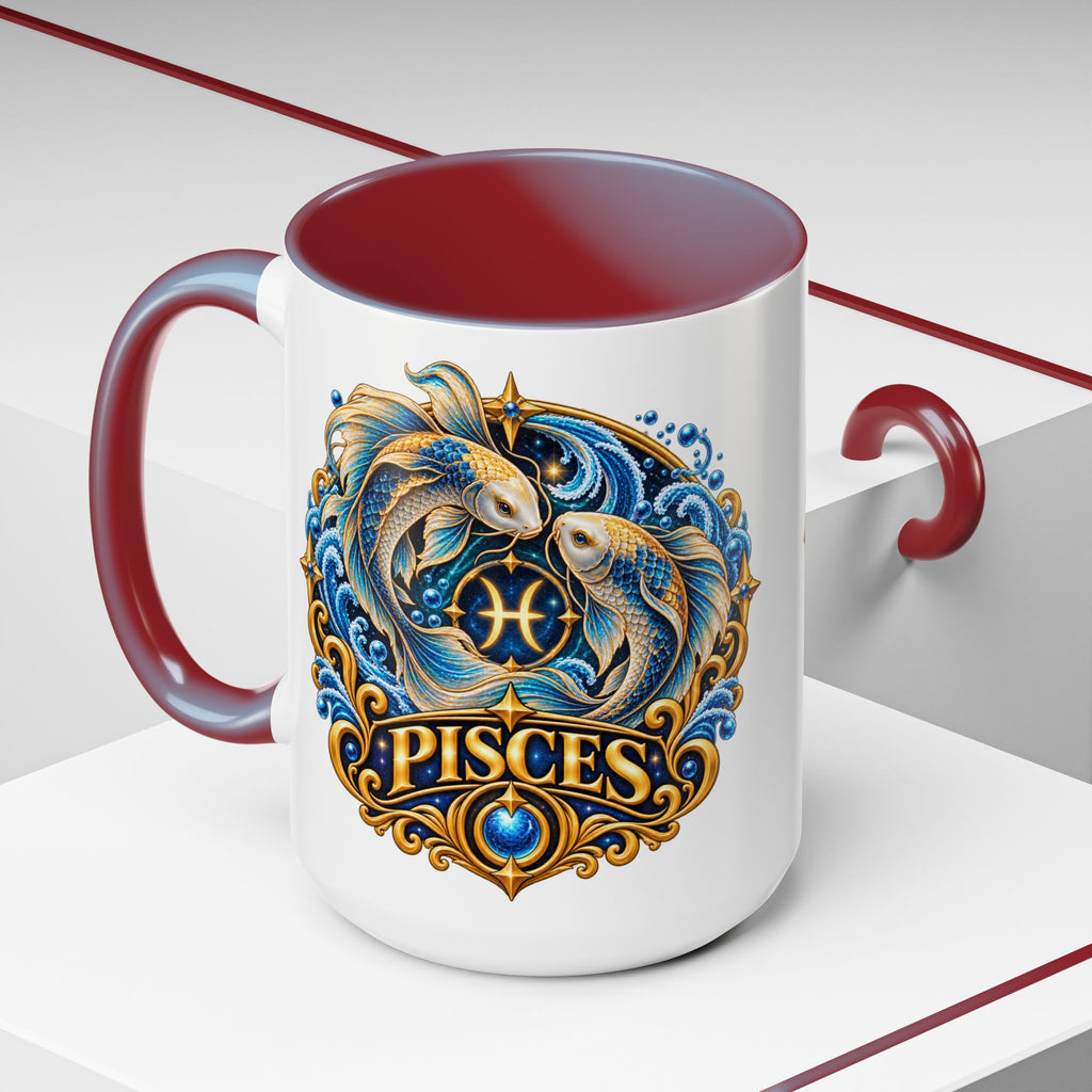 Pisces Zodiac Coffee Mug — Decorative Accent Astrology Mug (11/15oz)