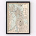 Vintage Map of Boston, Massachusetts 1893