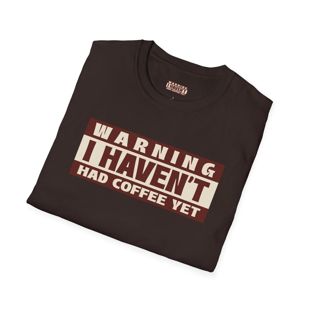 Funny Coffee Warning T-Shirt, Gift for Coffee Lovers, Casual Wear