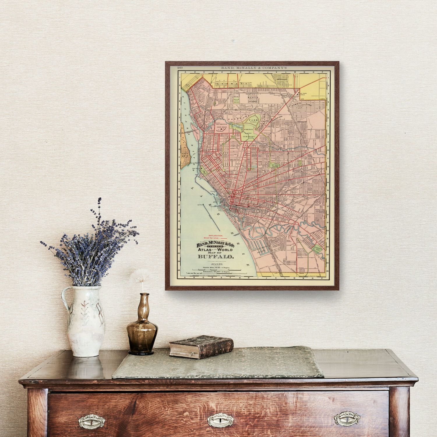 Vintage Map of Buffalo, New York 1897