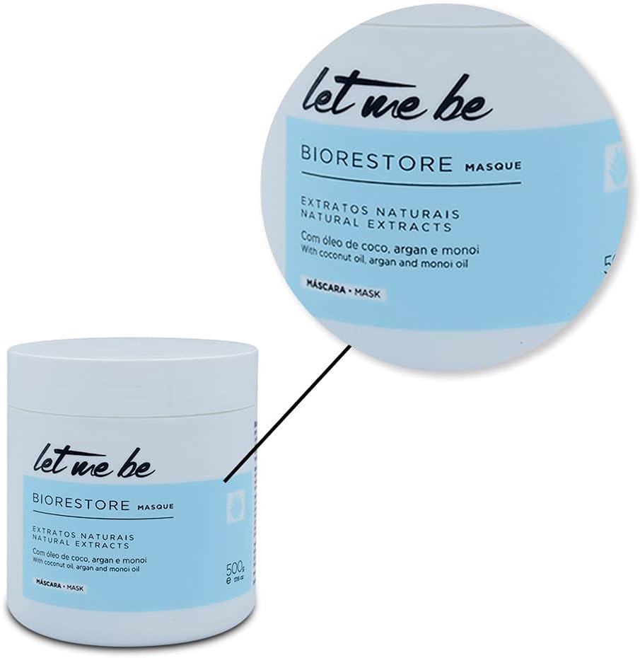 Let Me Be Protein Smoothing & Biorestore Mask. Frizz‑Free Shine Treatment Kit 16.9fl.oz  2 x 500ml