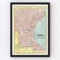 Vintage Map of Milwaukee, Wisconsin 1897