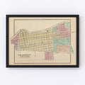 Vintage Map of Shakopee, Minnesota 1874
