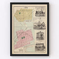 Vintage Map of Carver, Minnesota 1874