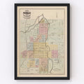 Vintage Map of Faribault, Minnesota 1874