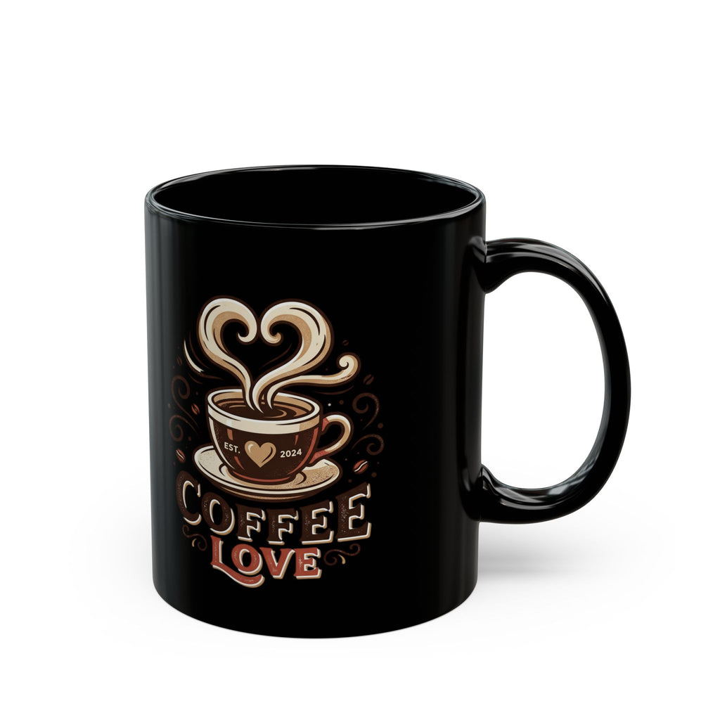 Coffee Love Black Mug — 11oz & 15oz Ceramic Coffee Mug