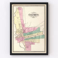 Vintage Map of Columbus, Ohio 1872