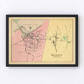 Vintage Map of Houlton, Maine 1894