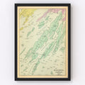 Vintage Map of Harpswell, Maine 1894
