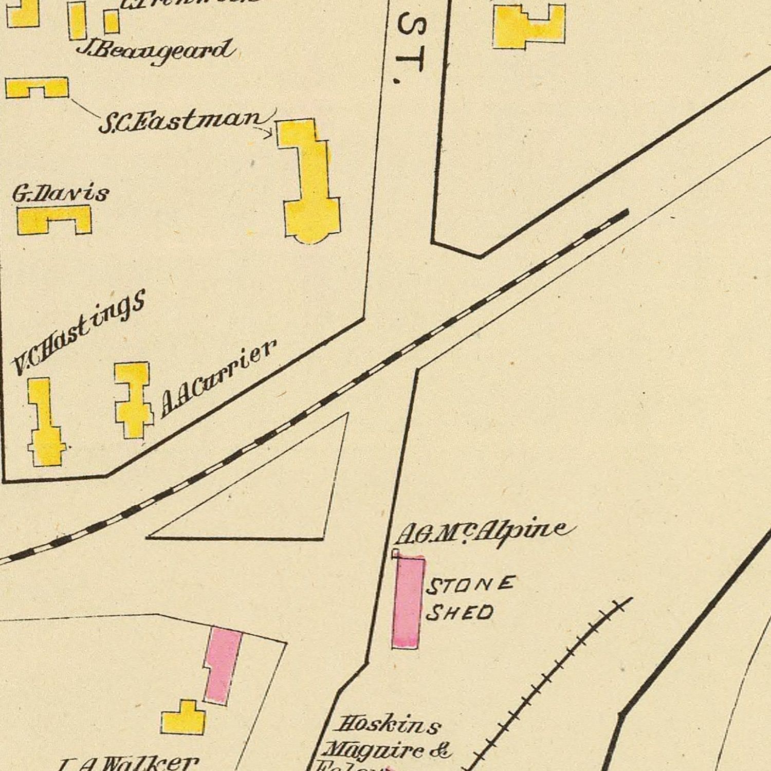 Vintage Map of Concord, New Hampshire 1892