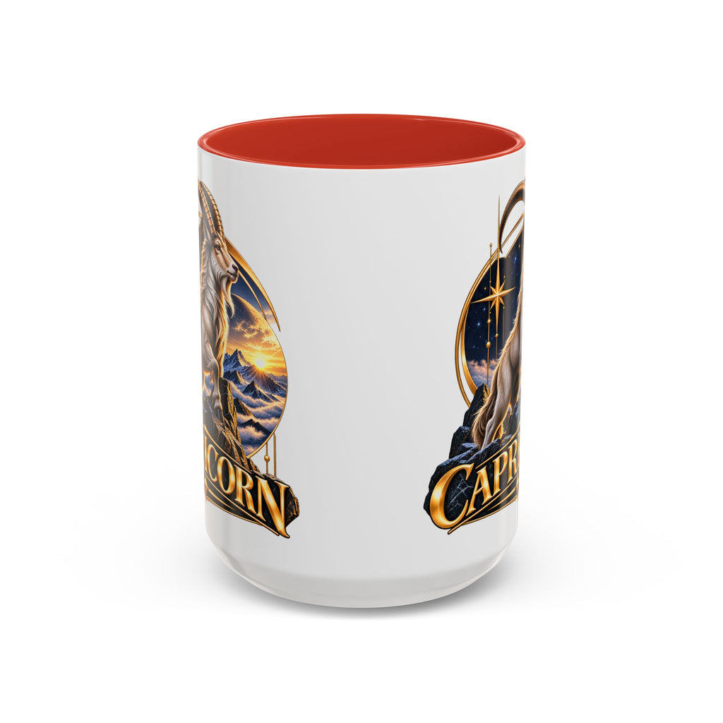 Capricorn Zodiac Coffee Mug — Astrological Goat Accent Mug (11/15oz)