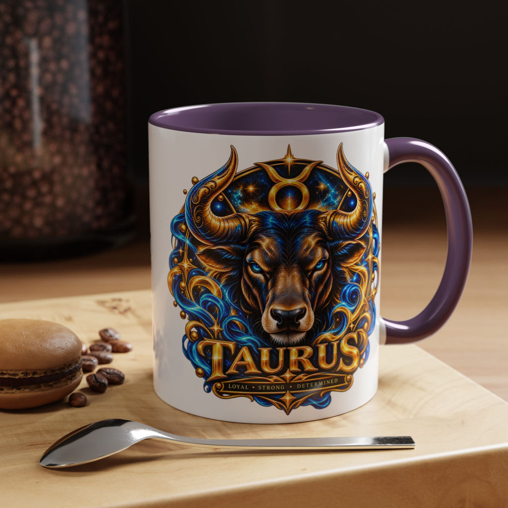 Taurus Coffee Mug — Zodiac Bull Accent Mug (11/15oz)