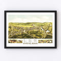 Vintage Map of Monson, Massachusetts 1879