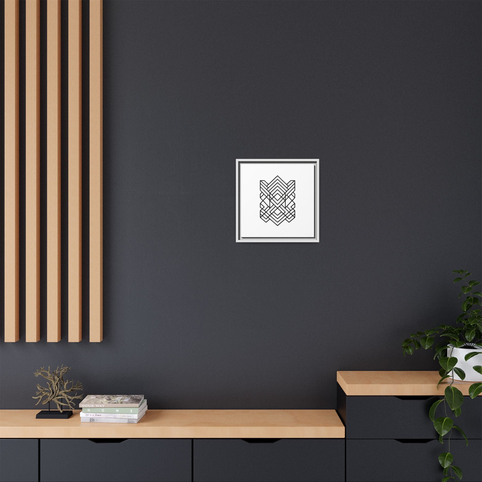 Framed Geometric Art Canvas