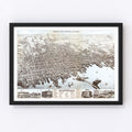 Vintage Map of New Bedford, Massachusetts 1876