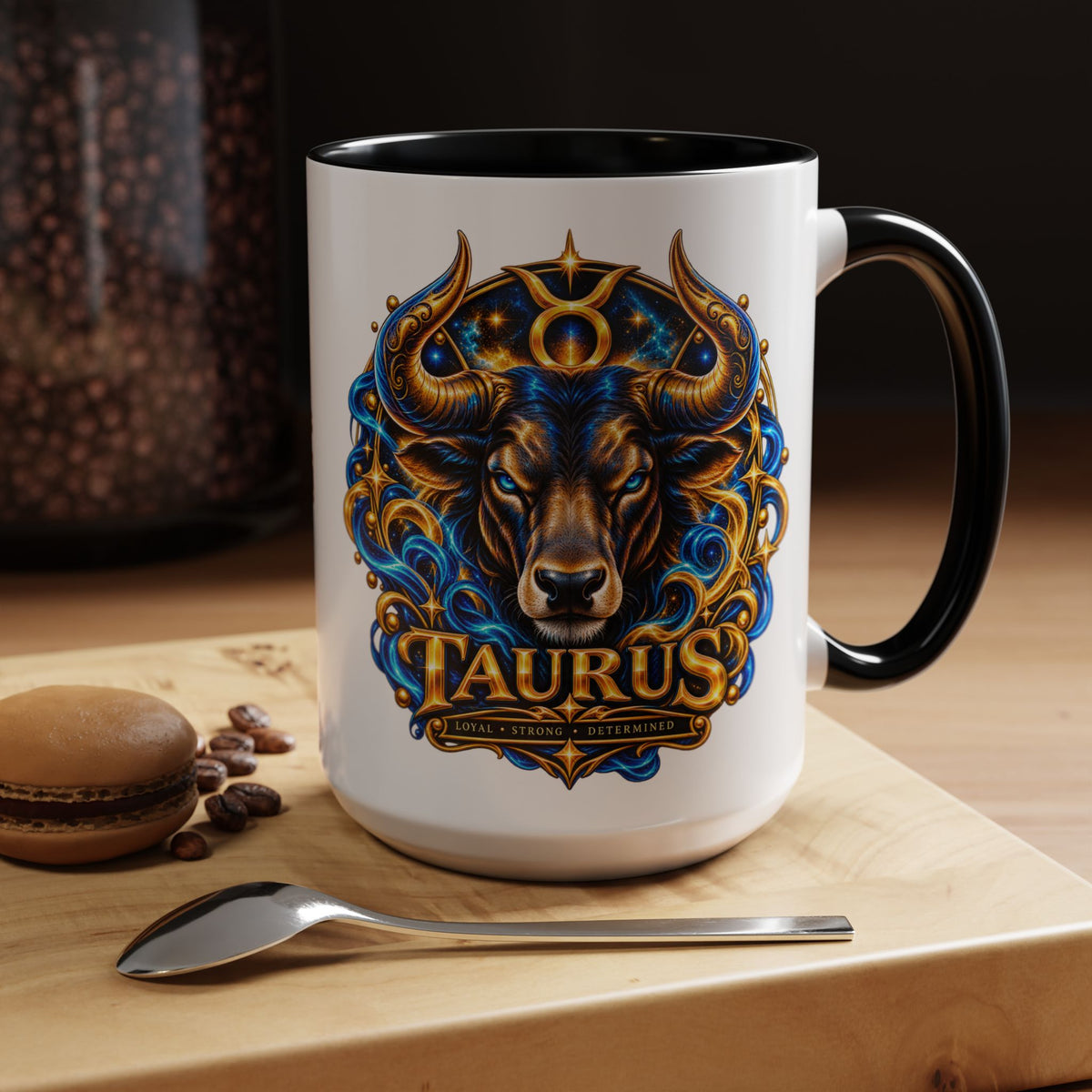 Taurus Coffee Mug — Zodiac Bull Accent Mug (11/15oz)