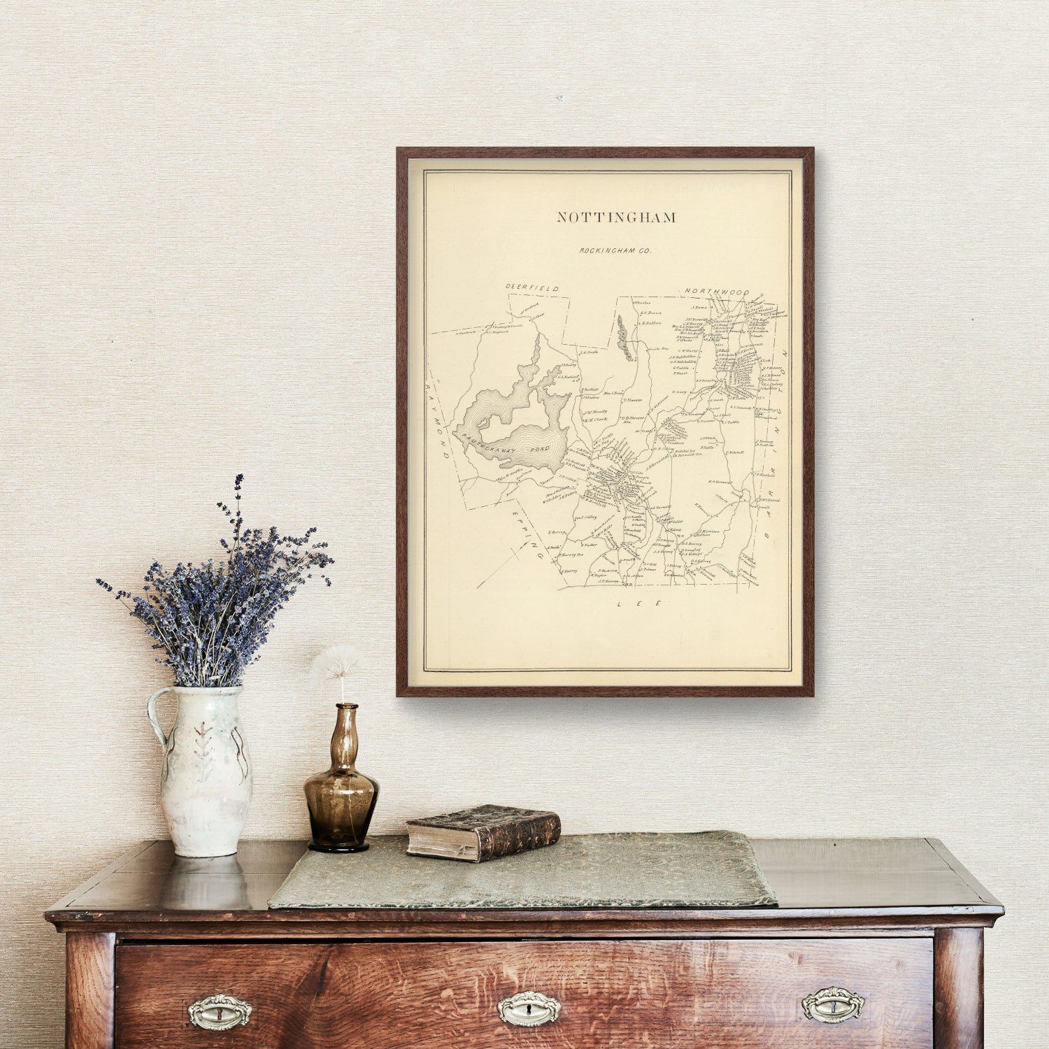 Vintage Map of Nottingham, New Hampshire 1892