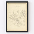 Vintage Map of Nottingham, New Hampshire 1892