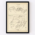 Vintage Map of New Castle, New Hampshire 1892