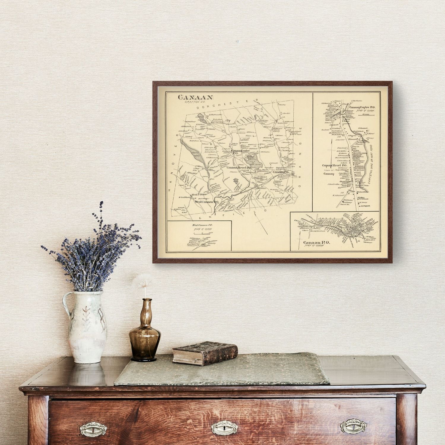 Vintage Map of Canaan, New Hampshire 1892