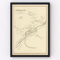 Vintage Map of Enfield, New Hampshire 1892