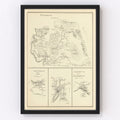 Vintage Map of Piermont, New Hampshire 1892