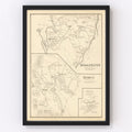 Vintage Map of Bridgewater, New Hampshire 1892