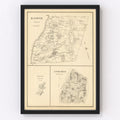 Vintage Map of Hanover, New Hampshire 1892
