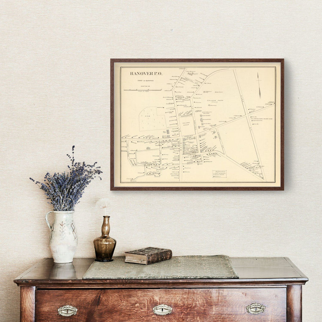 Vintage Map of Hanover, New Hampshire 1892