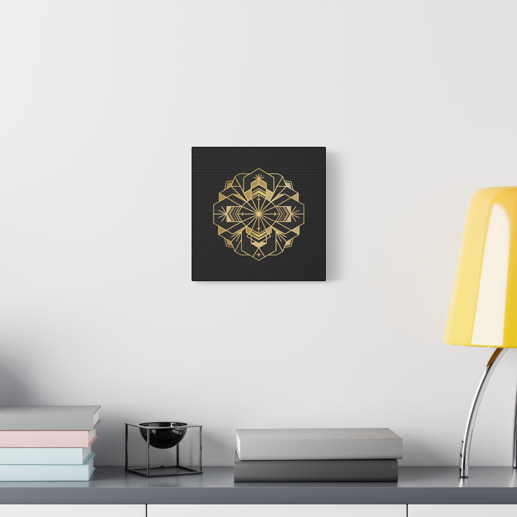 Gold Geometric Mandala Canvas