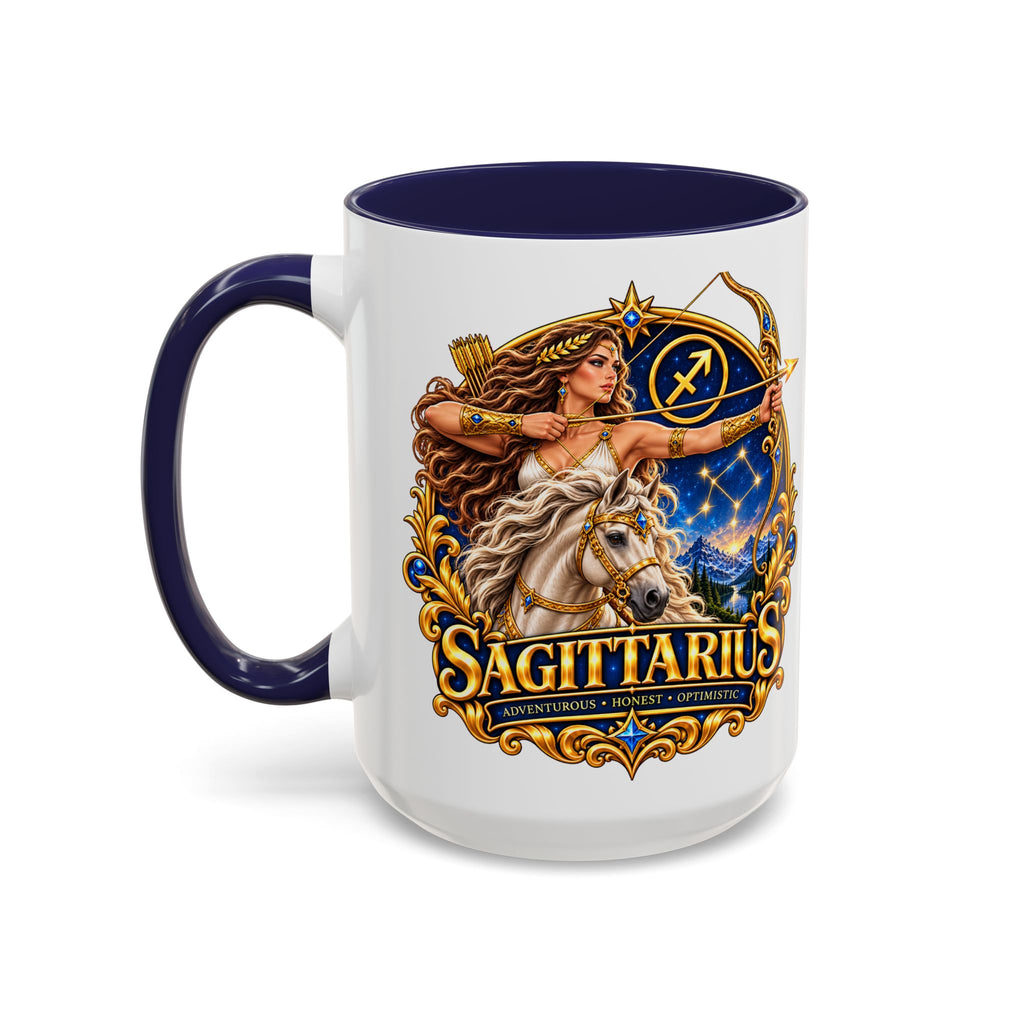 Sagittarius Accent Coffee Mug — Zodiac Archer Design (11/15oz)