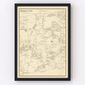 Vintage Map of Barrington, New Hampshire 1892