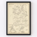Vintage Map of Barnstead, New Hampshire 1892