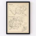 Vintage Map of Freedom, New Hampshire 1892