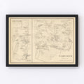 Vintage Map of Chatham, New Hampshire 1892