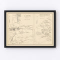 Vintage Map of Brookfield, New Hampshire 1892