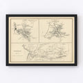 Vintage Map of Colebrook, New Hampshire 1892