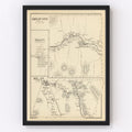 Vintage Map of Milan, New Hampshire 1892