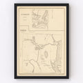 Vintage Map of Errol, New Hampshire 1892